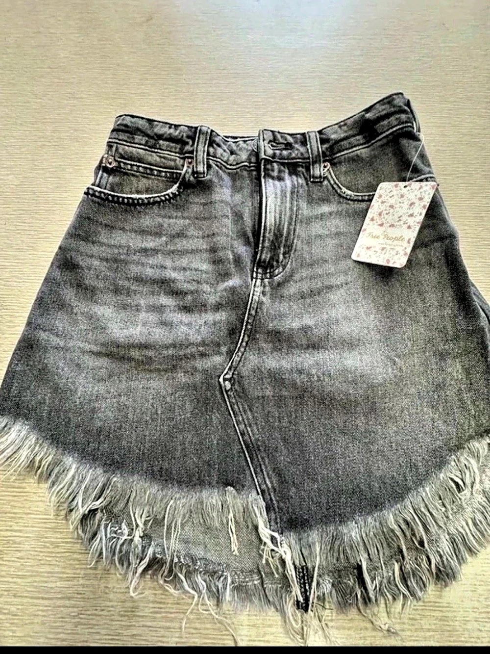 Free People Frayed Denim Jean Shorts Waist 26 NWT